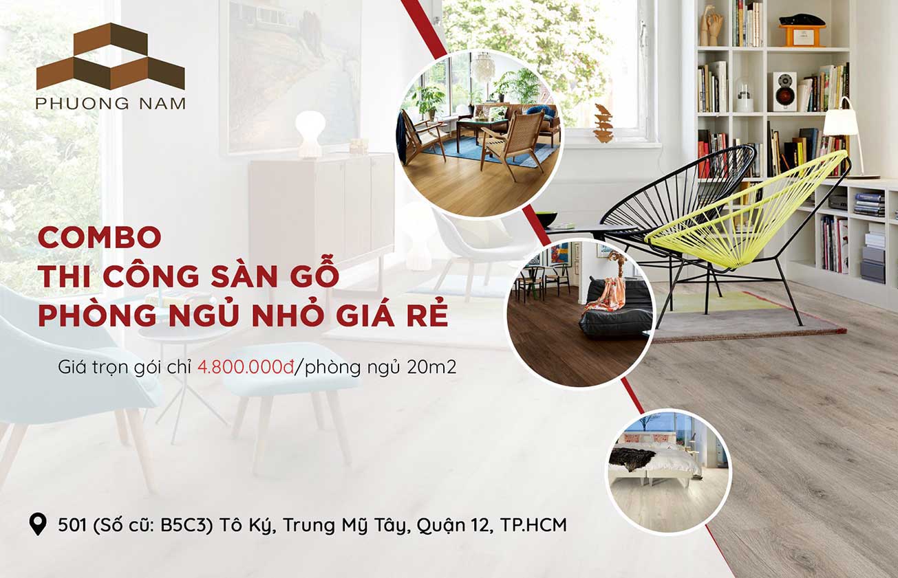 Chuyên thi công sàn gỗ trọn gói cho phòng ngủ diện tích nhỏ