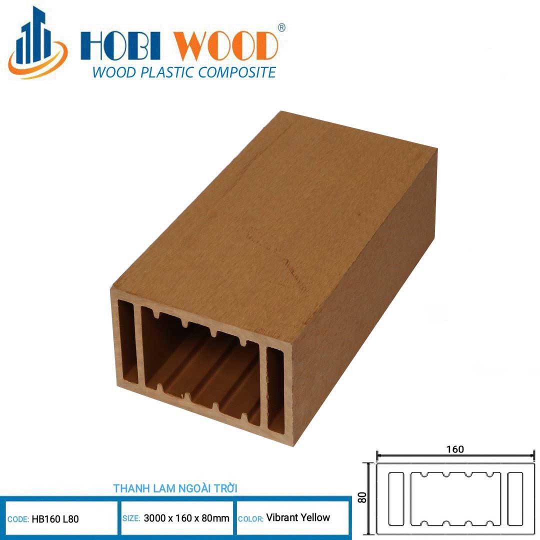 Sàn Nhựa Ngoài Trời Hệ Lam Gỗ Nhựa Hobi Wood HB 160L80