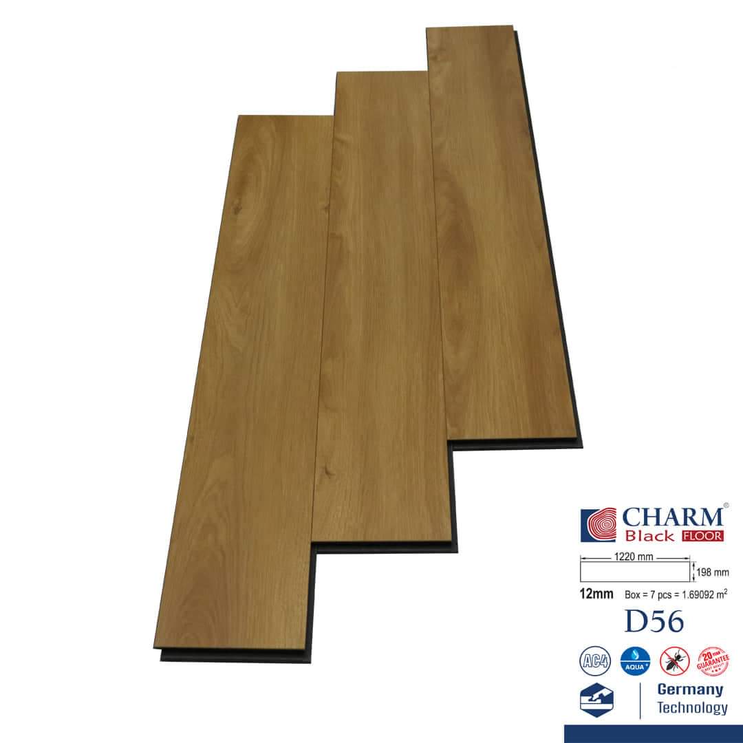 Sàn Gỗ Charm Wood 12mm Cốt đen