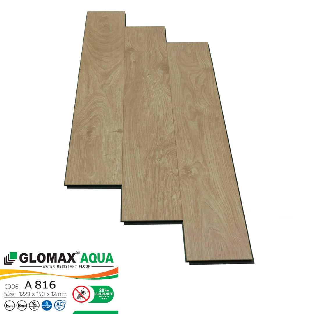 Sàn Gỗ Glomax 12mm Aqua Cốt Xanh