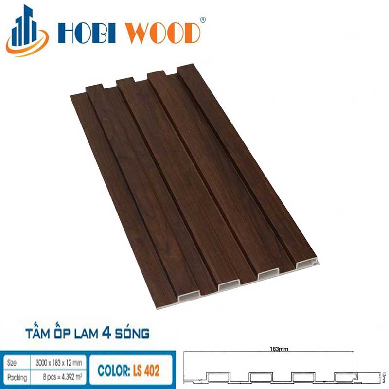 Tấm Ốp Lam 4 Sóng Thấp Hobi Wood